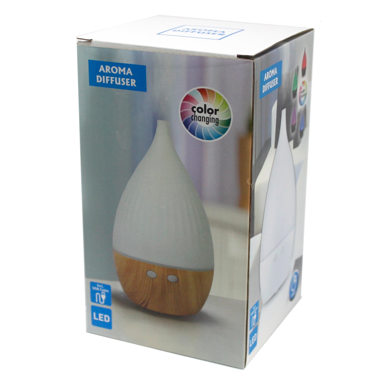 Milan USB aroma diffuser with colour-changing LED and minimalist design, ideal for compact spaces and everyday aromatherapy.
