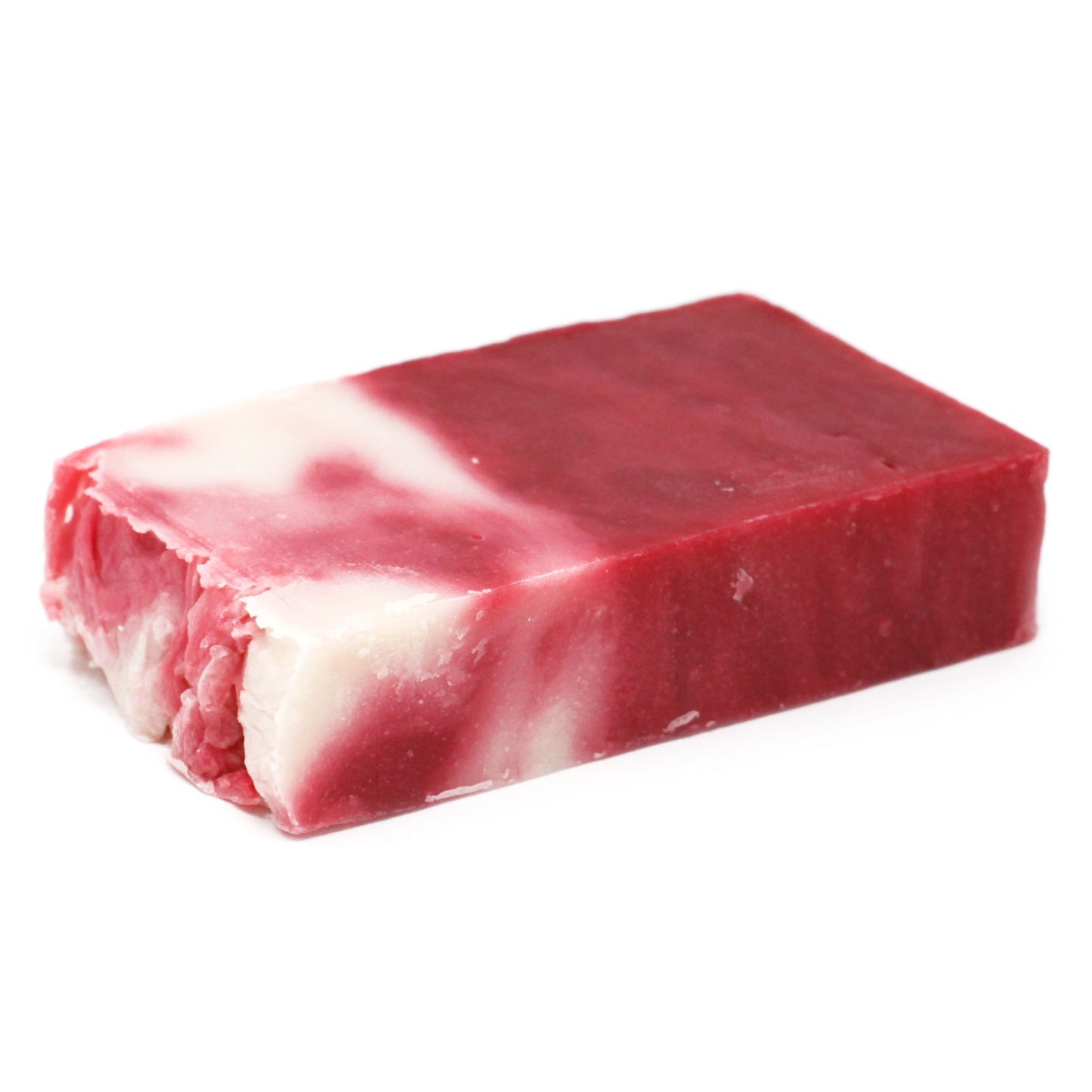 Spanish Artisan Soap Shea Butter – pink and cream swirl vegan soap bar handmade in Spain, nourishing and anti-ageing with shea butter, 100g