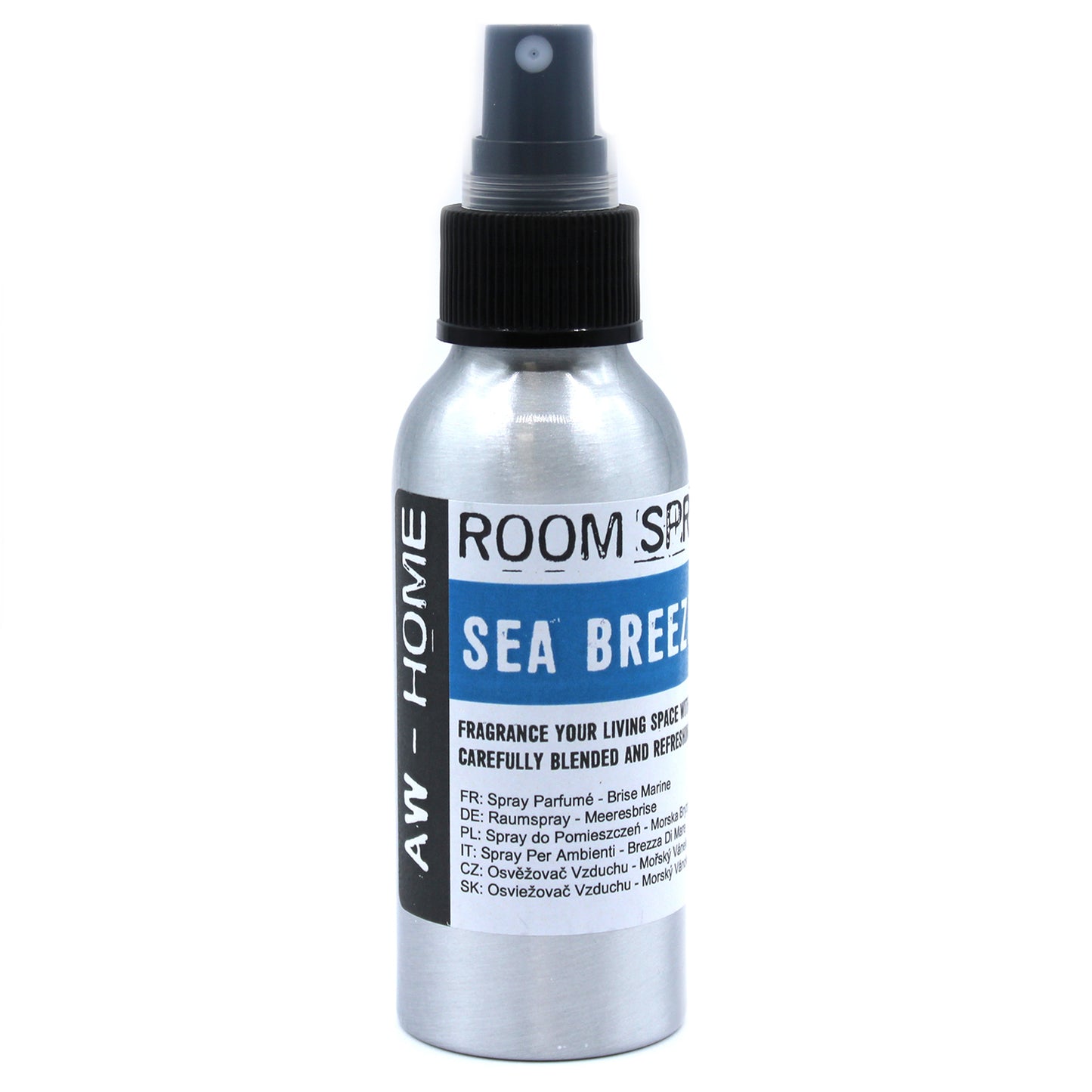100ml Traditional Home Room Spray – Sea Breeze scent in aluminium bottle