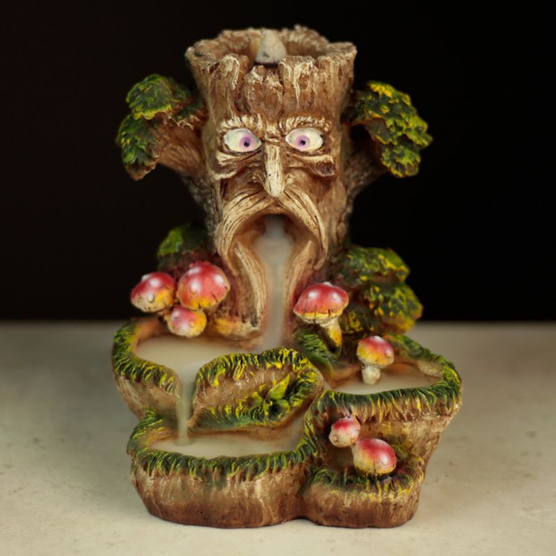 Magic Tree backflow incense burner with forest-like smoke trail and enchanted tree shape. Whimsical décor with spiritual appeal.