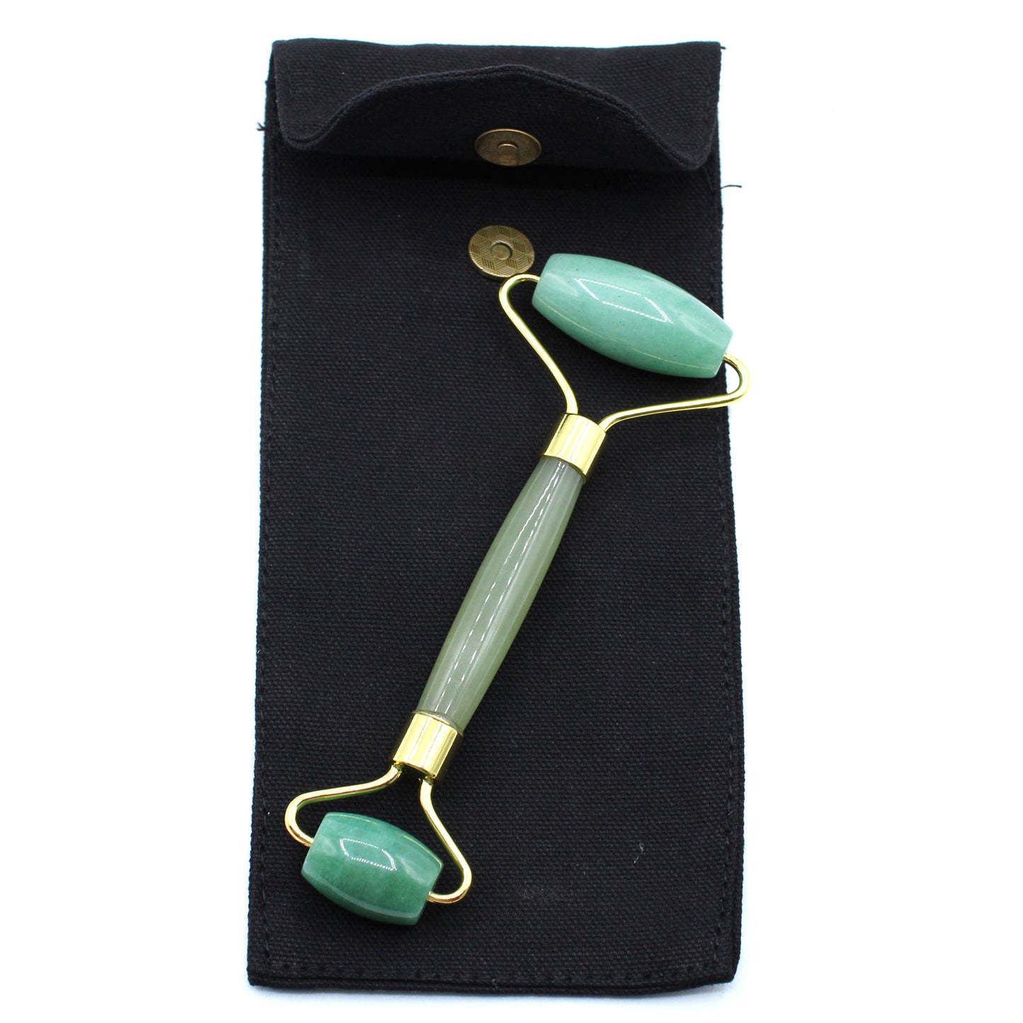 Jade crystal face roller inspired by Eastern traditions for skin balance and glow.