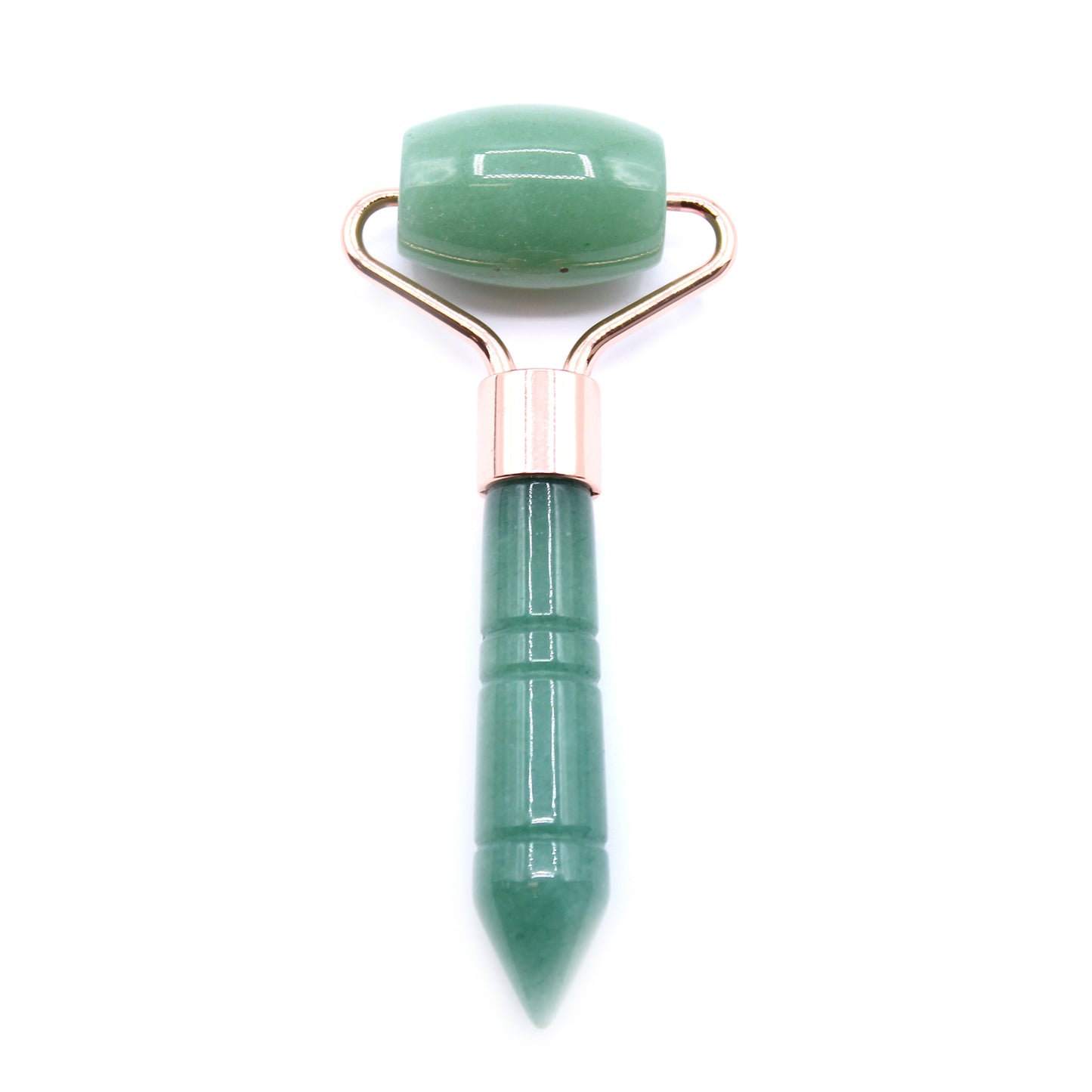 Jade mini roller with compact size for balanced, cooling under-eye massage.