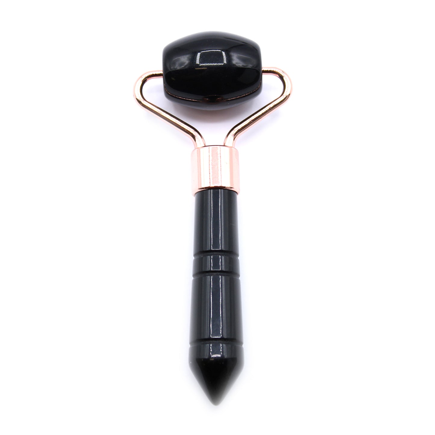 Black Obsidian mini roller for detox and under-eye clarity with grounding energy.