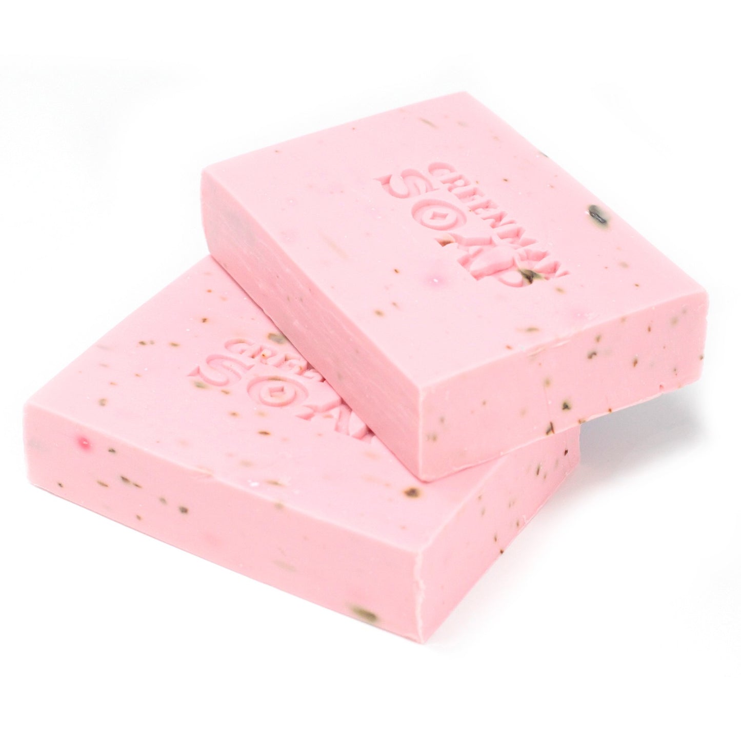 Greenman Soap Bar – Rosewood & Ylang with dried rose petals and floral scent