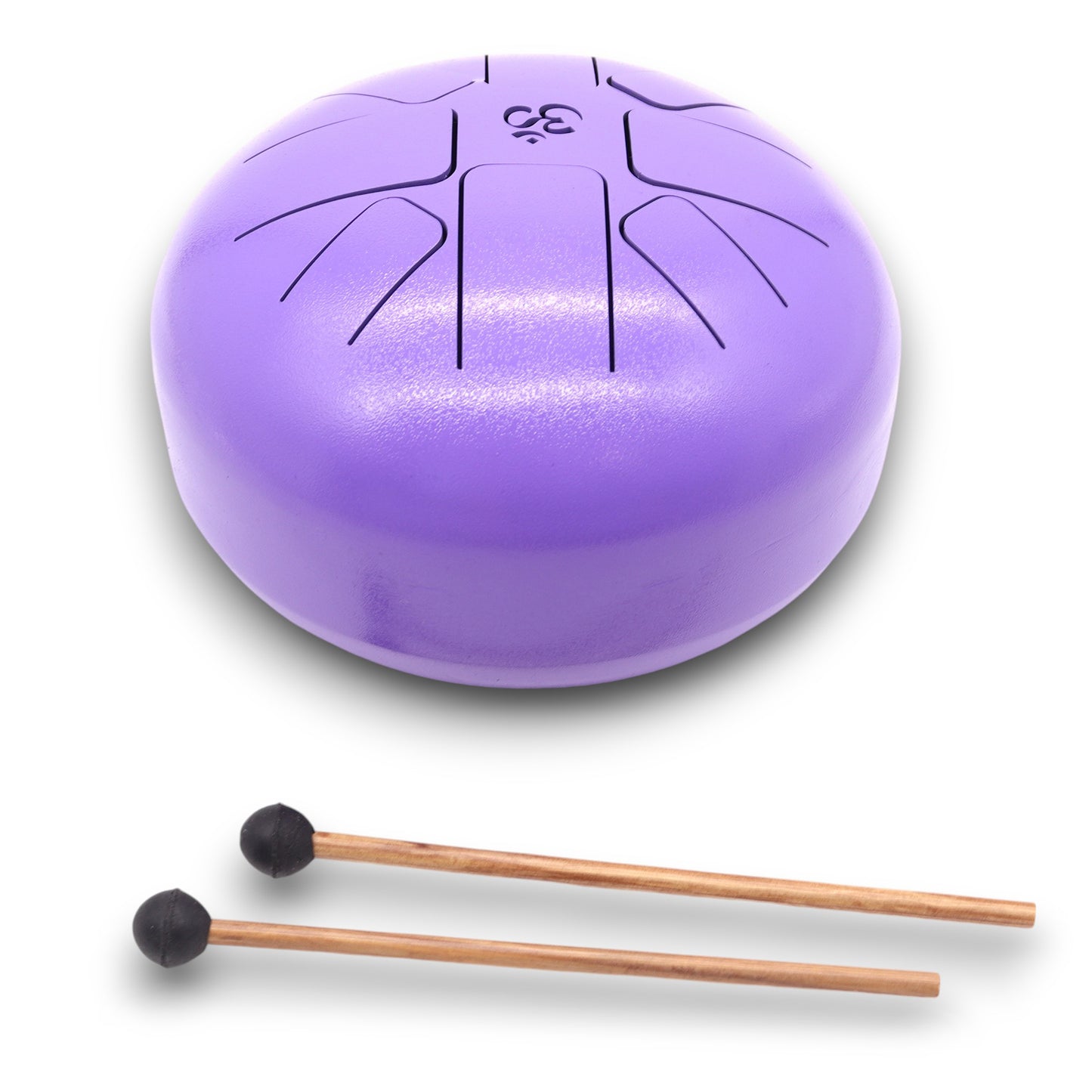 Steel Tongue Drum – Medium Om Violet with mallets (22x16cm)