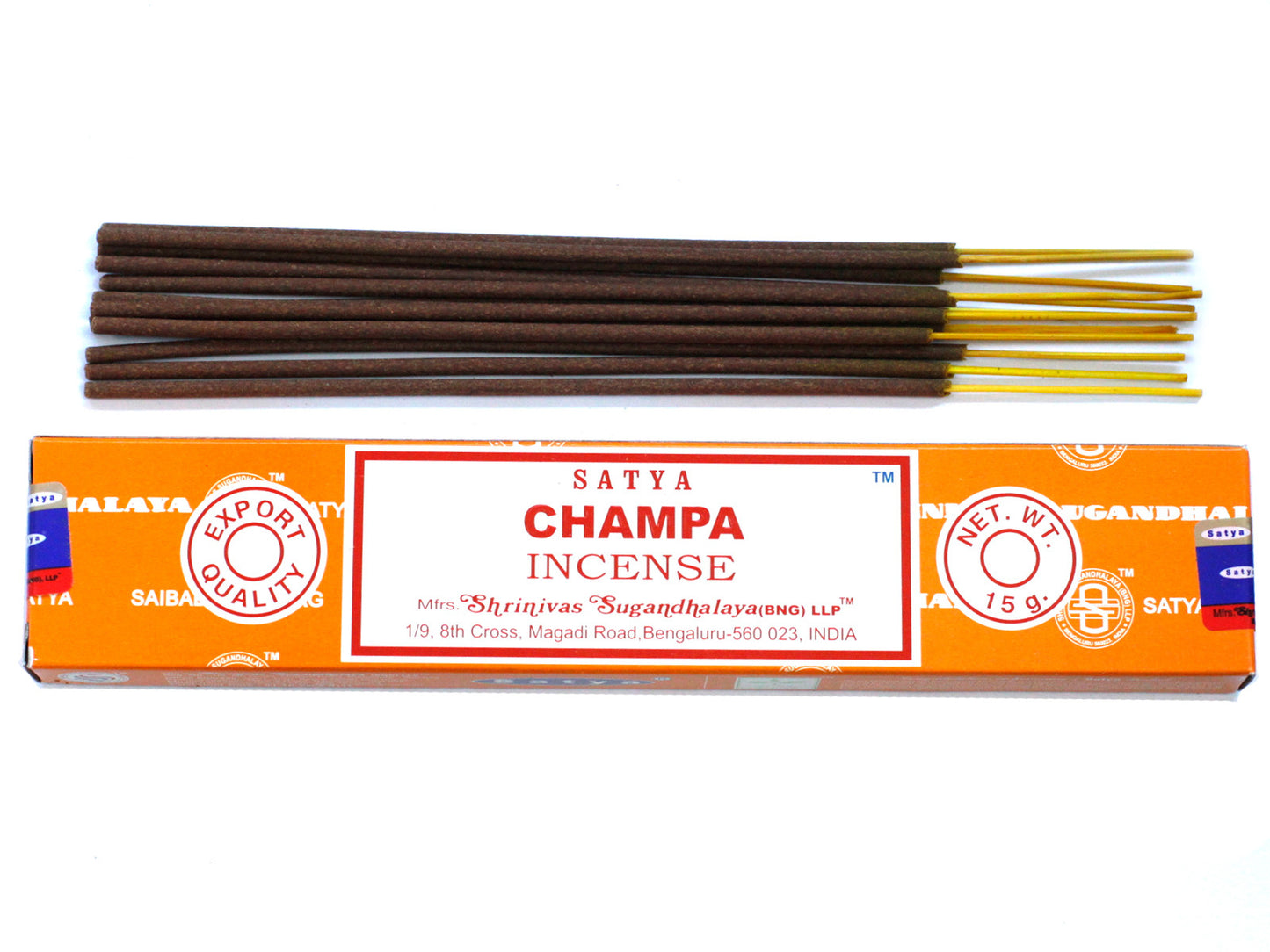 Satya Champa incense 15g – nag champa masala sticks hand-rolled in India for meditation and purification