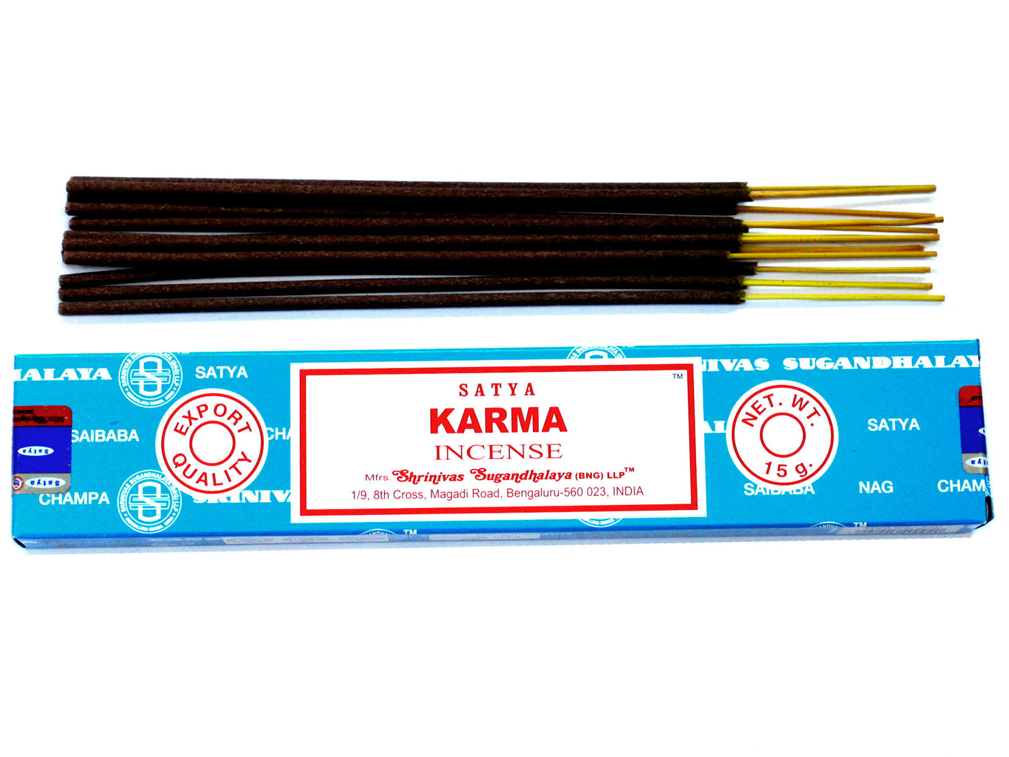 Satya Karma incense 15g – soft floral masala sticks hand-rolled in India for balance and positive energy