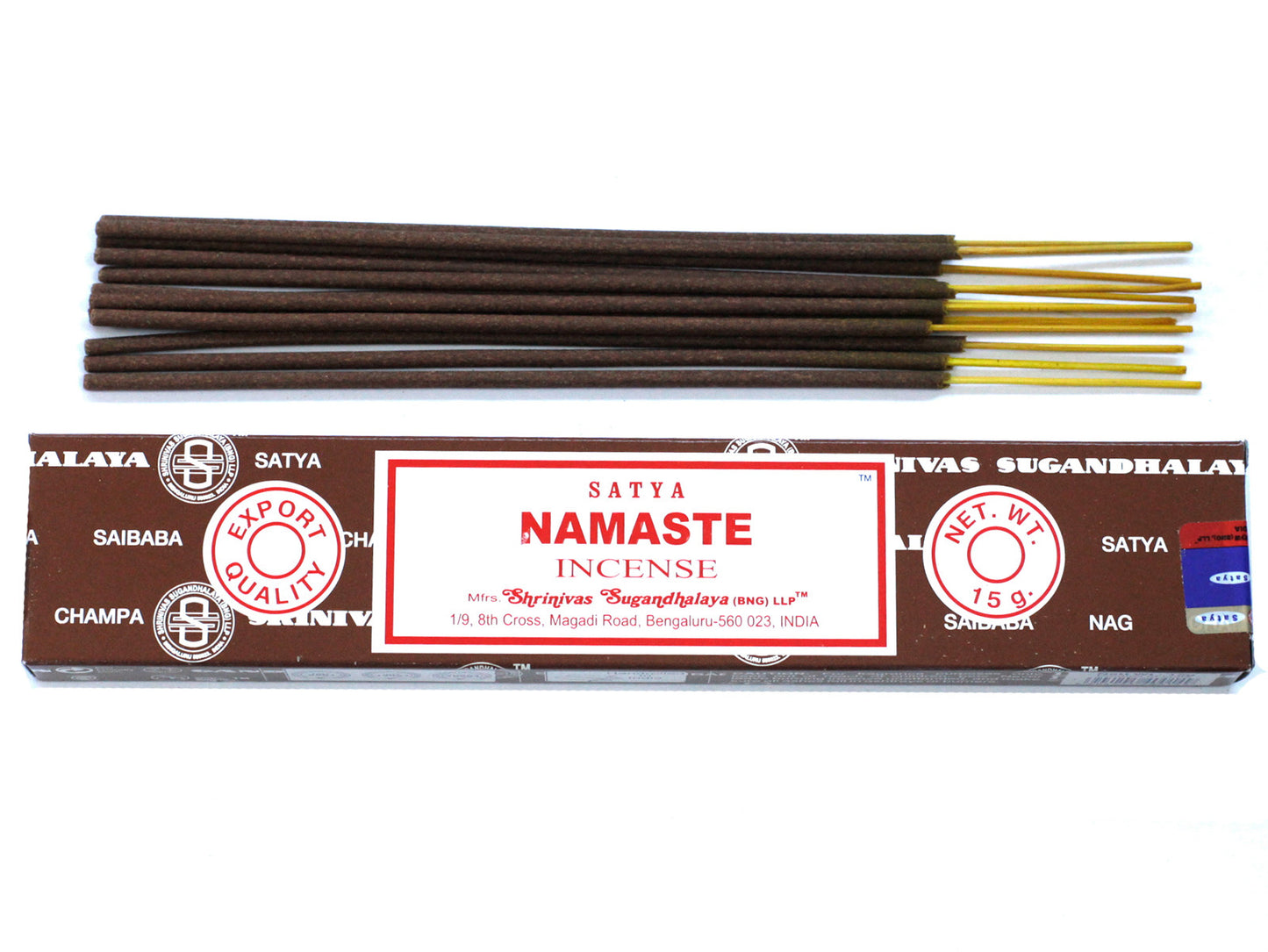 Satya Namaste incense 15g – floral masala sticks hand-rolled in India for mindfulness and connection