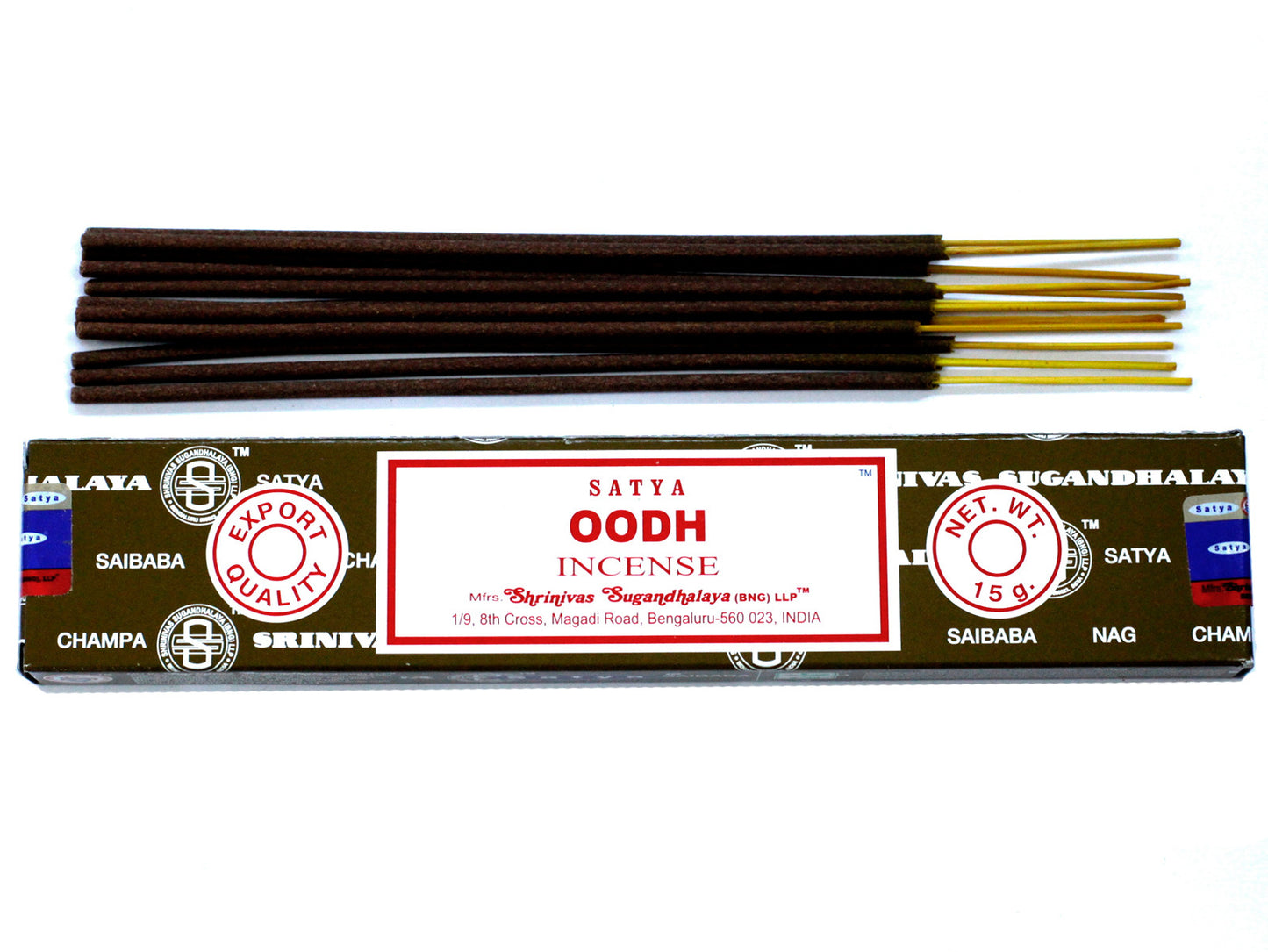 Satya Oodh incense 15g – rich agarwood masala sticks hand-rolled in India for spiritual grounding