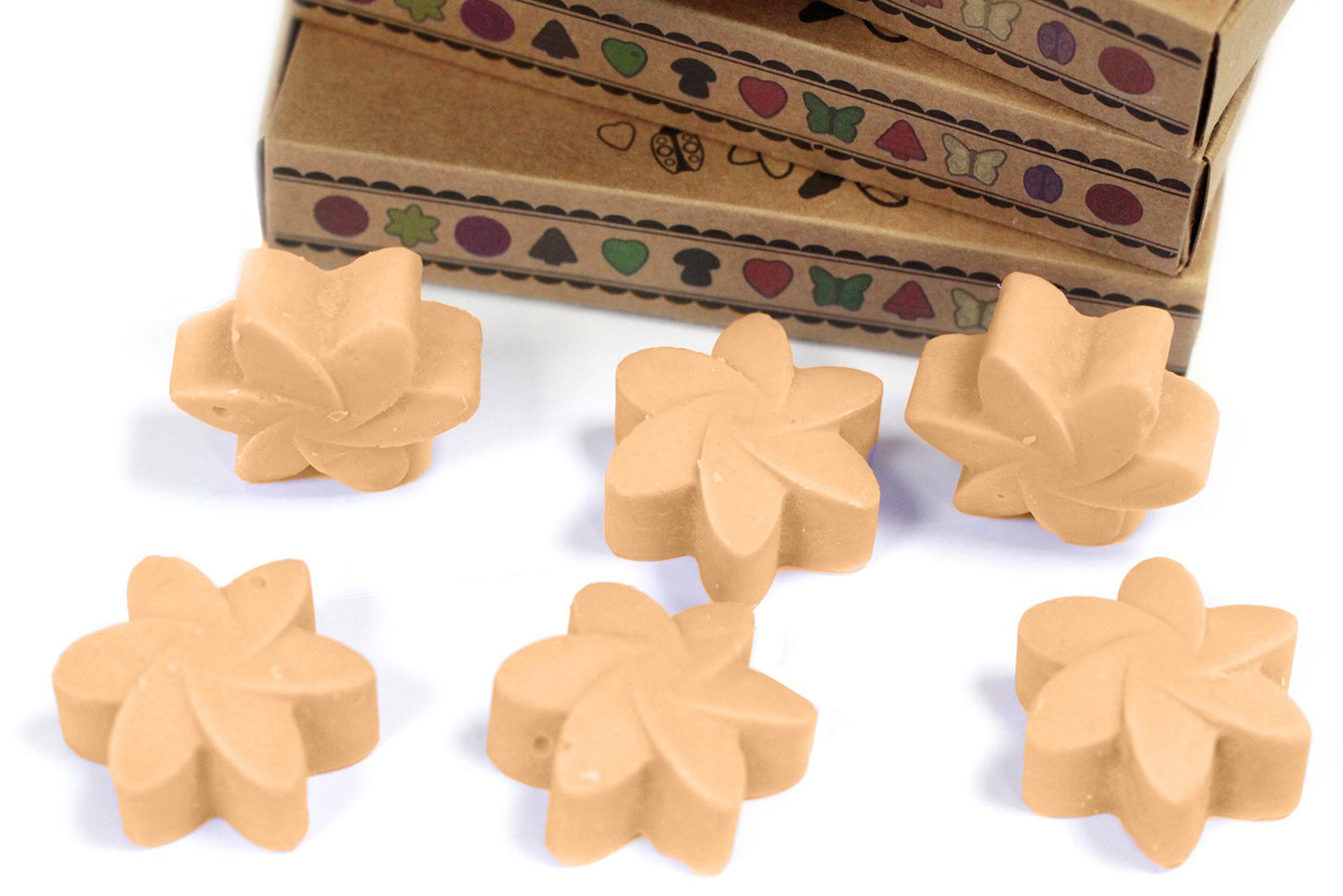 Box of 6 jasmine soy wax melts – large luxury melts with evening floral scent