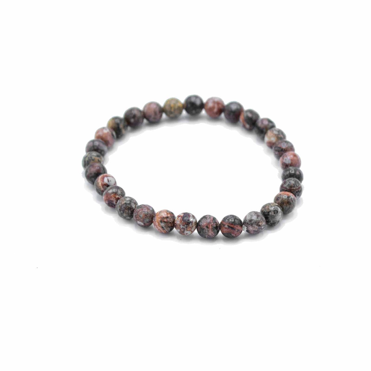 Leopard Skin Jasper gemstone manifestation bracelet with bold spotted beads, symbolising courage, resilience, and inner strength.