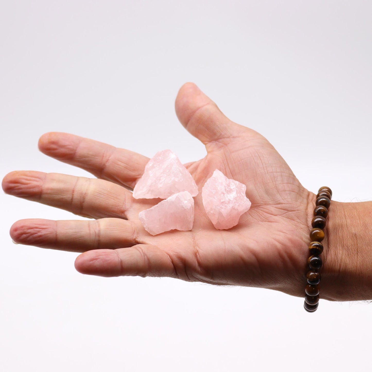 Raw Rose Quartz crystal – soft pink rough stone for love and healing
