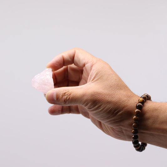 Raw Rose Quartz crystal – soft pink rough stone for love and healing