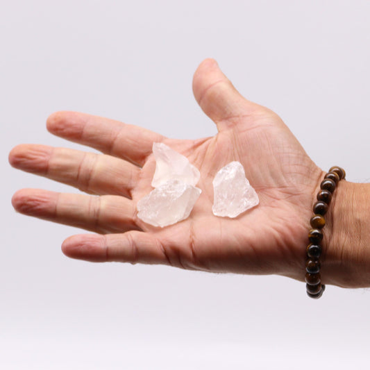 Raw Clear Quartz crystal – transparent rough stone for clarity and energy