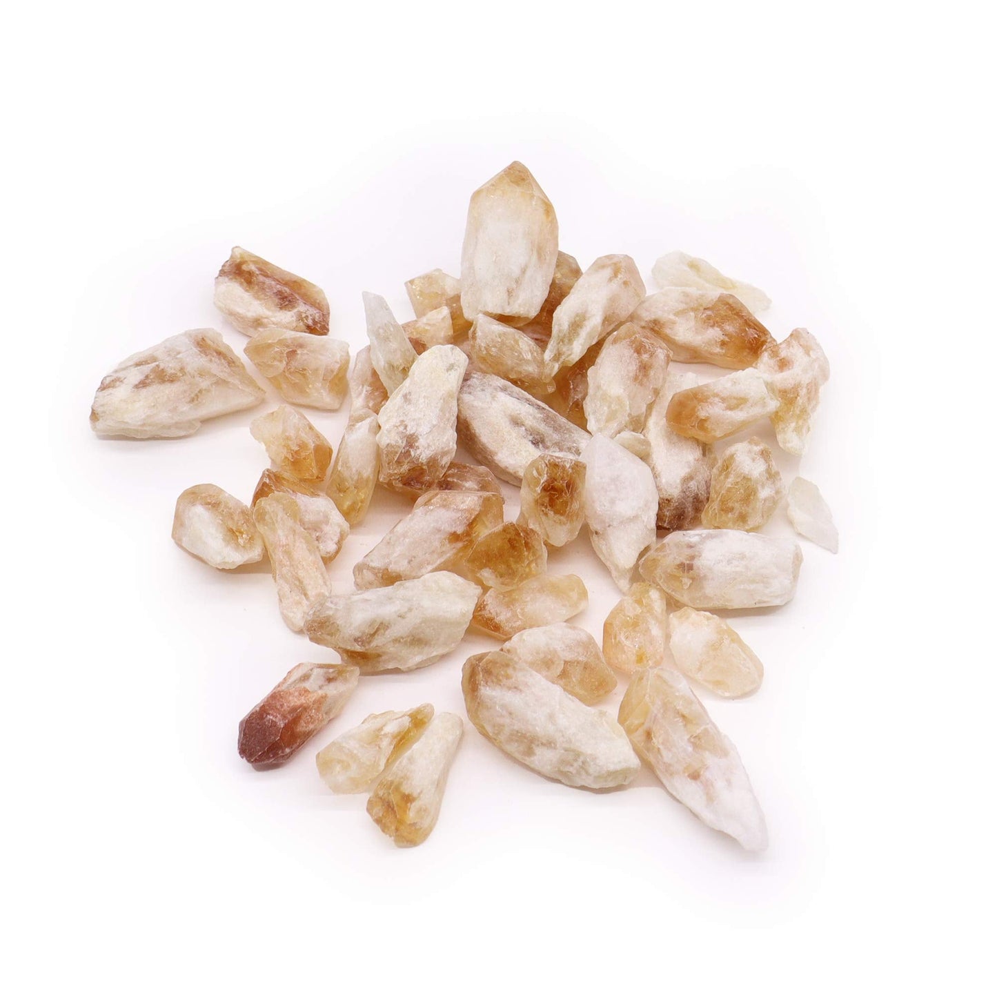 Citrine rough point – raw golden yellow crystal for abundance and confidence