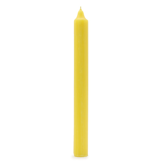 Rustic Lemon yellow British dinner candles – pack of 5