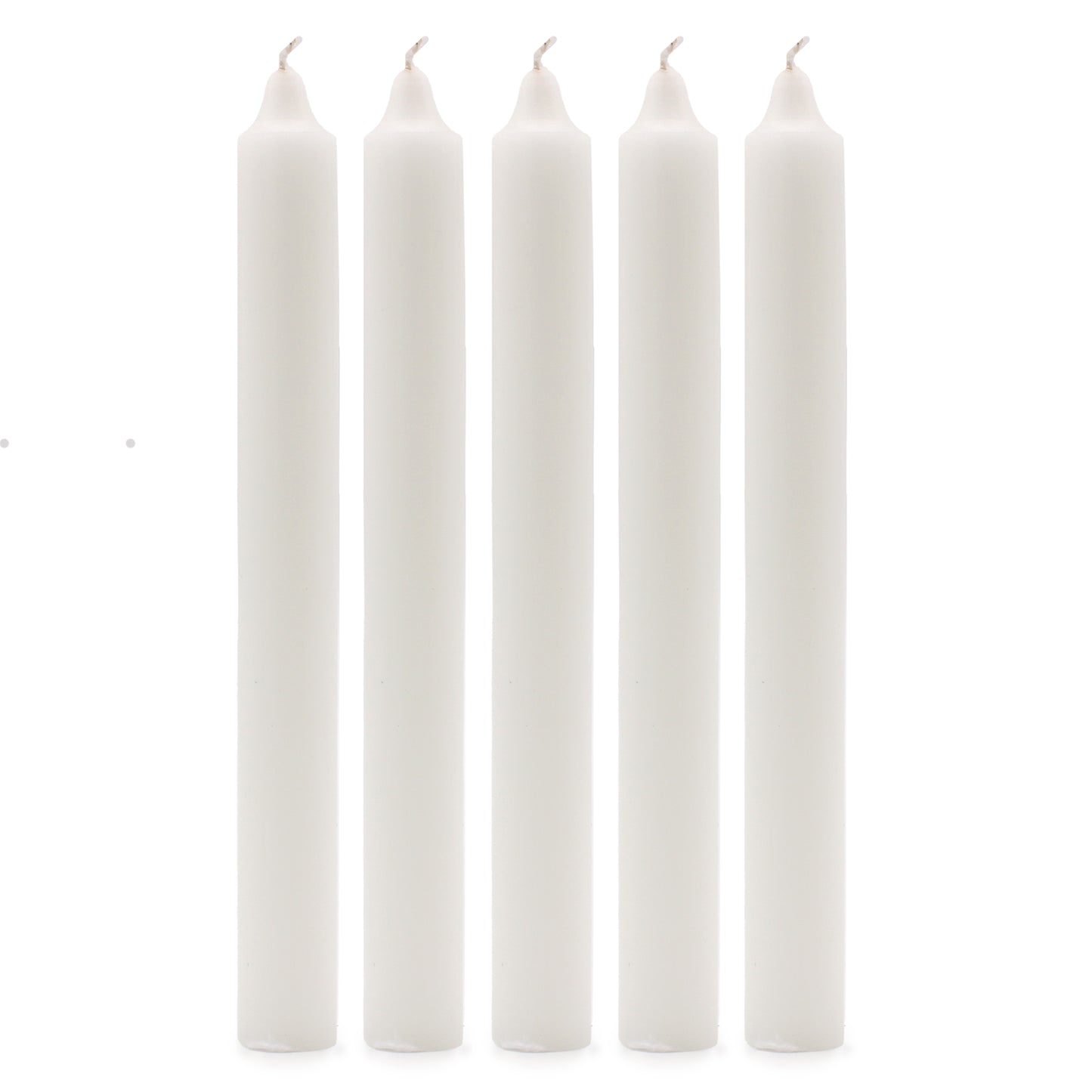 Rustic White British dinner candles – pack of 5