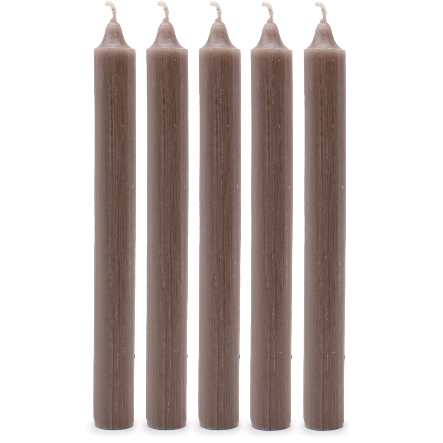 Rustic Taupe British dinner candles – pack of 5