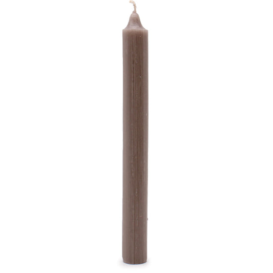 Rustic Taupe British dinner candles – pack of 5