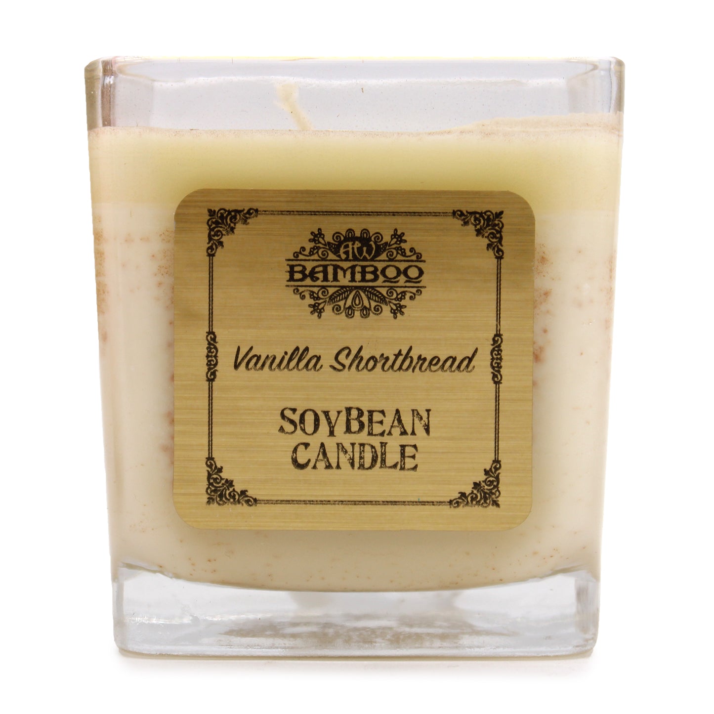 Soy wax candle in square jar – Vanilla Shortbread fragrance