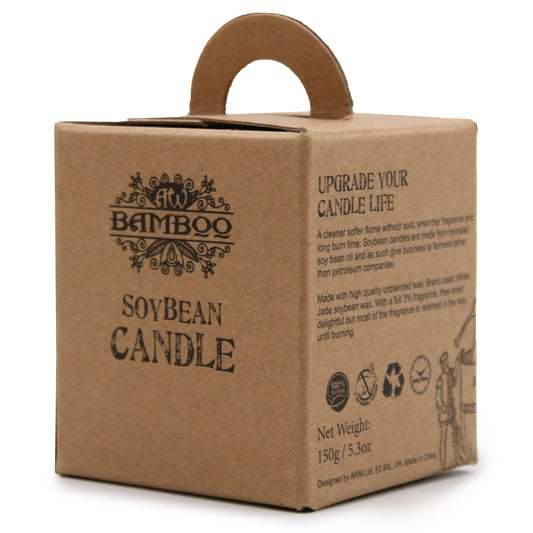 Soy wax candle in square jar – Pomegranate & Orange fragrance