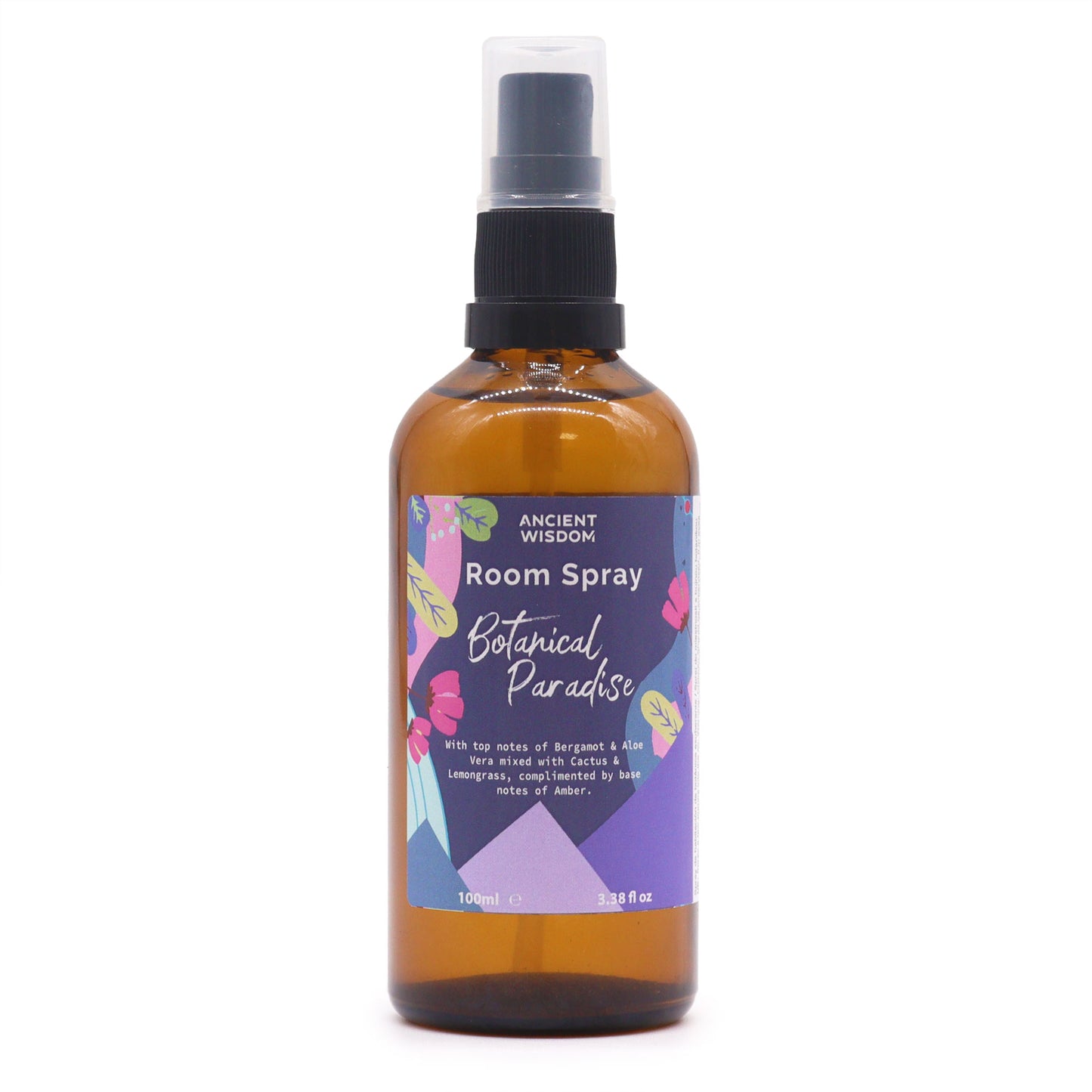 Amber bottle of Botanical Paradise Summer Home Room Spray – 100ml exotic citrus and green botanical blend
