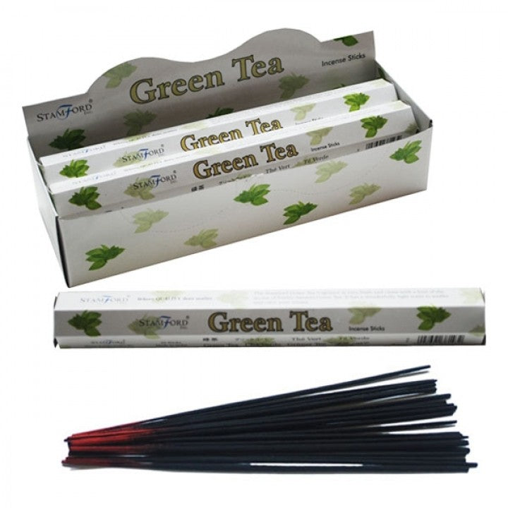 Stamford Premium Hex Incense Sticks – Green Tea box and sticks
