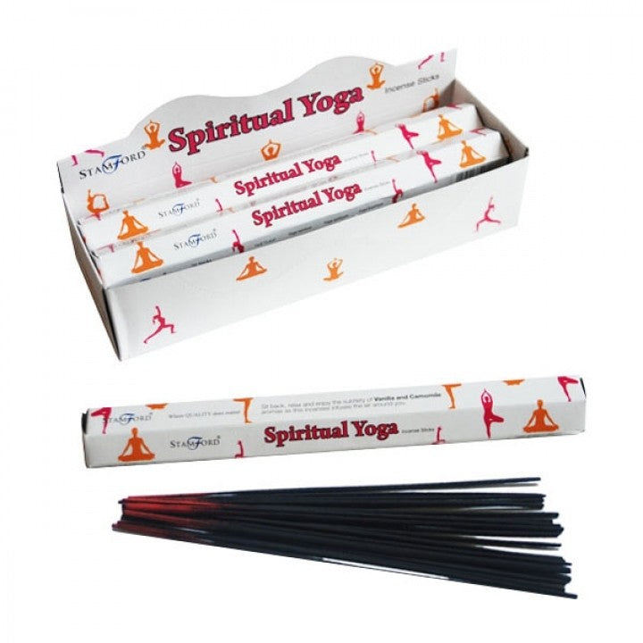 Stamford Premium Hex Incense Sticks – Spiritual Yoga with vanilla, sandalwood, and camomile fragrance box and sticks