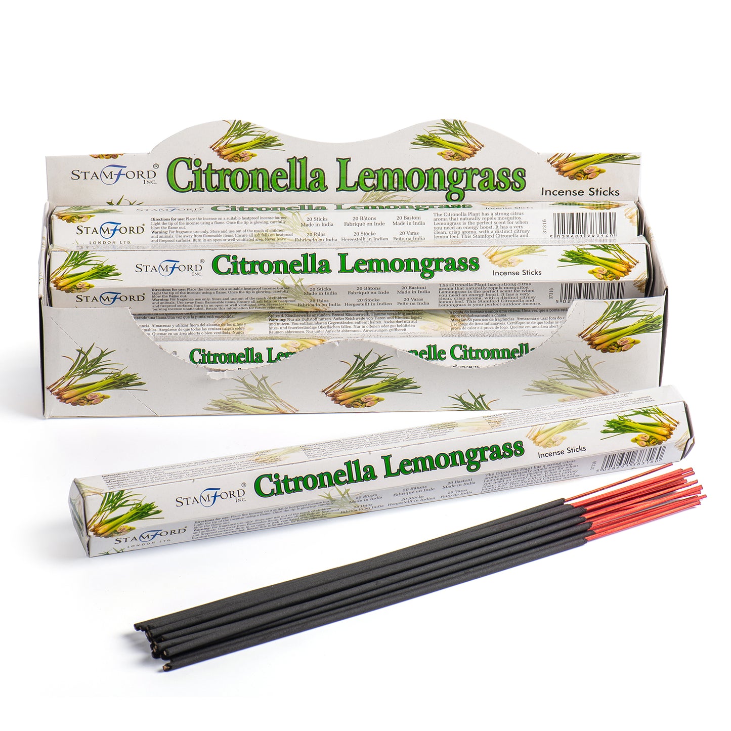 Stamford Premium Hex Incense Sticks – Citronella & Lemongrass box and sticks