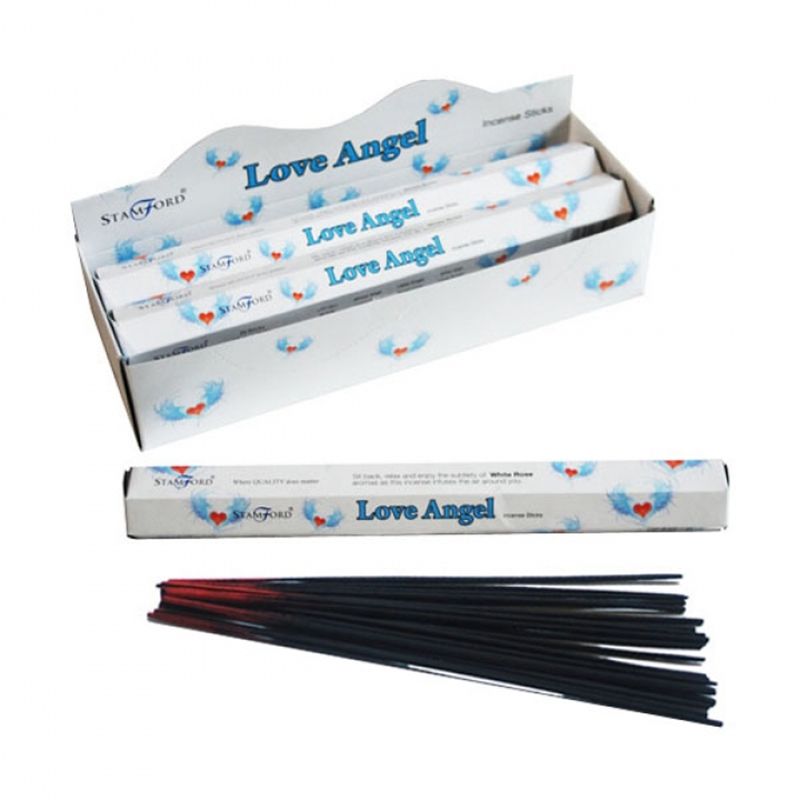 Stamford Premium Hex Love Angel Incense Sticks - box of 20 with classic red rose aroma