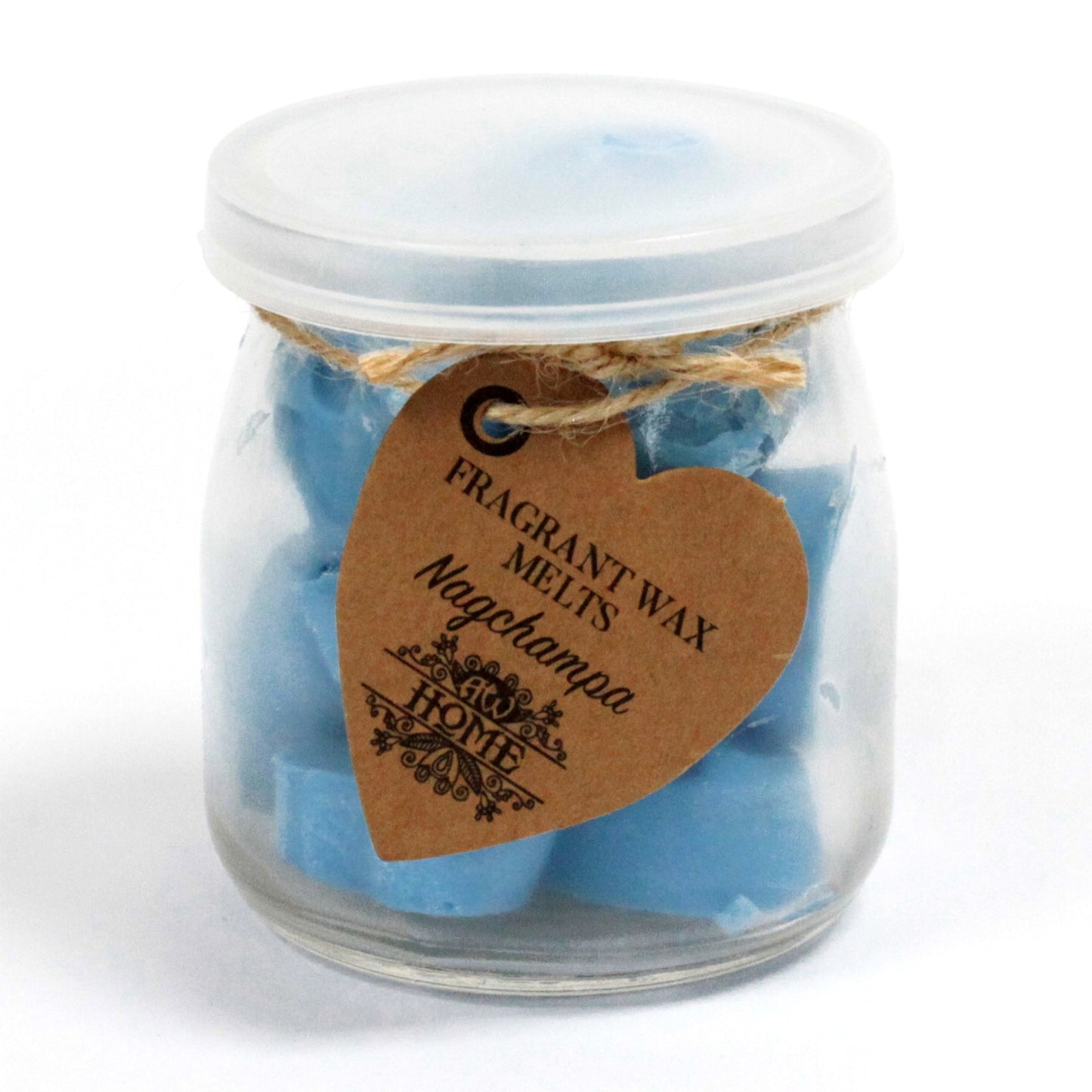 Nagchampa soy wax melts – small hearts in reusable glass jar, approx. 16 melts