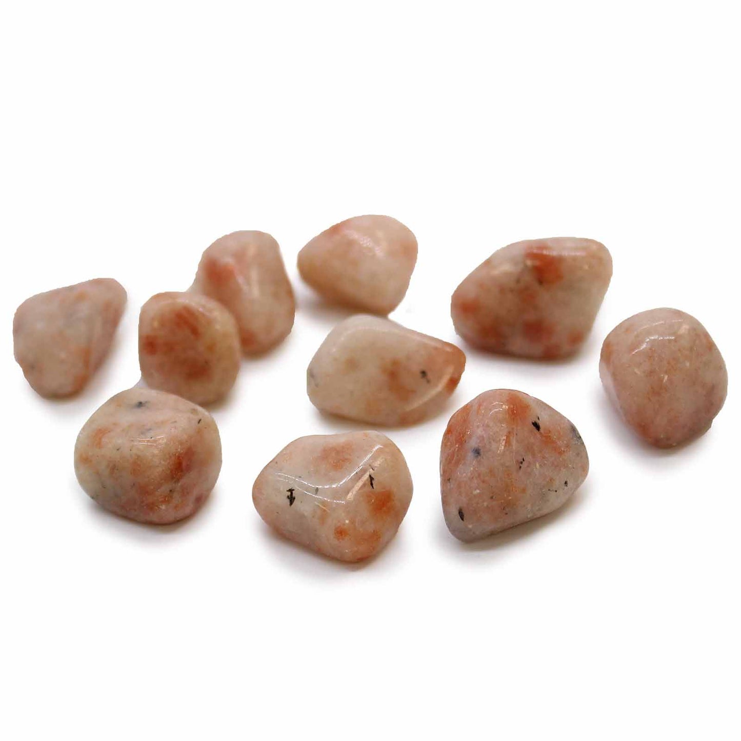 Large tumbled Sunstone crystal – warm golden stone for joy and vitality