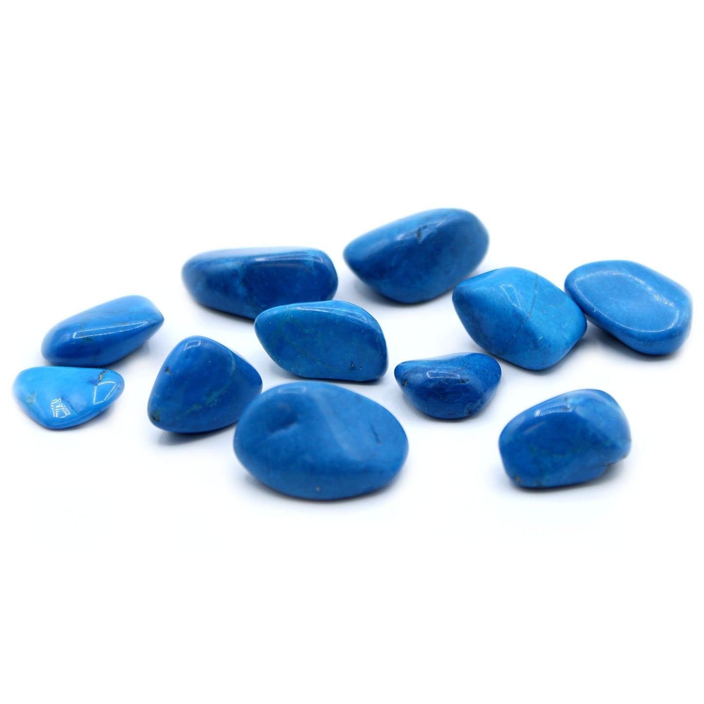 Large tumbled Blue Howlite crystal – soft blue and white stone for calm and communication