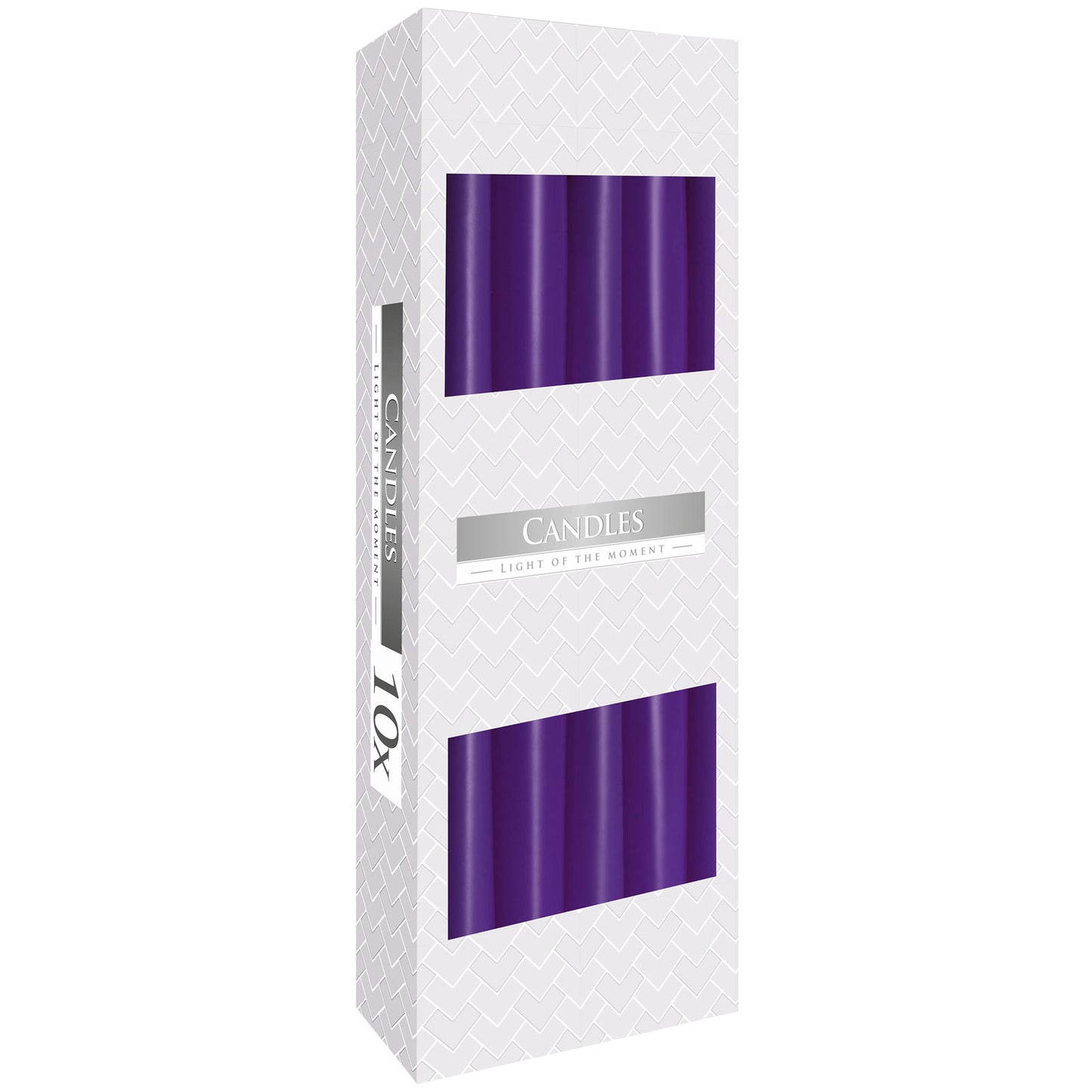 Lavender taper candles – box of 10