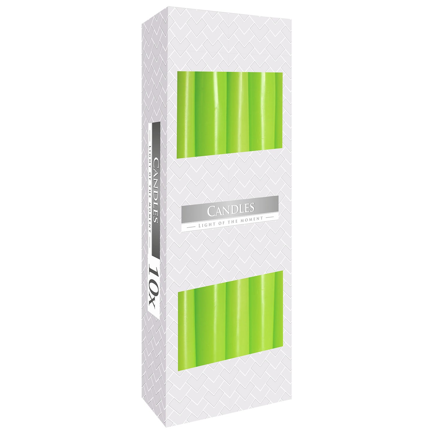 Green taper candles – box of 10