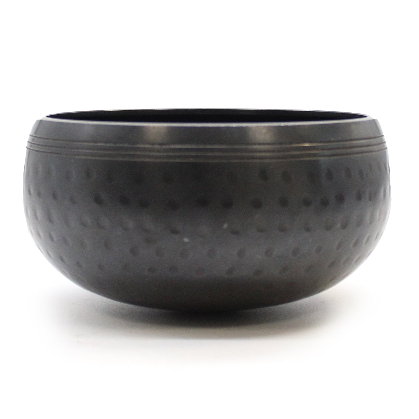 small black beaten singing bowl 14cm brass handmade in India