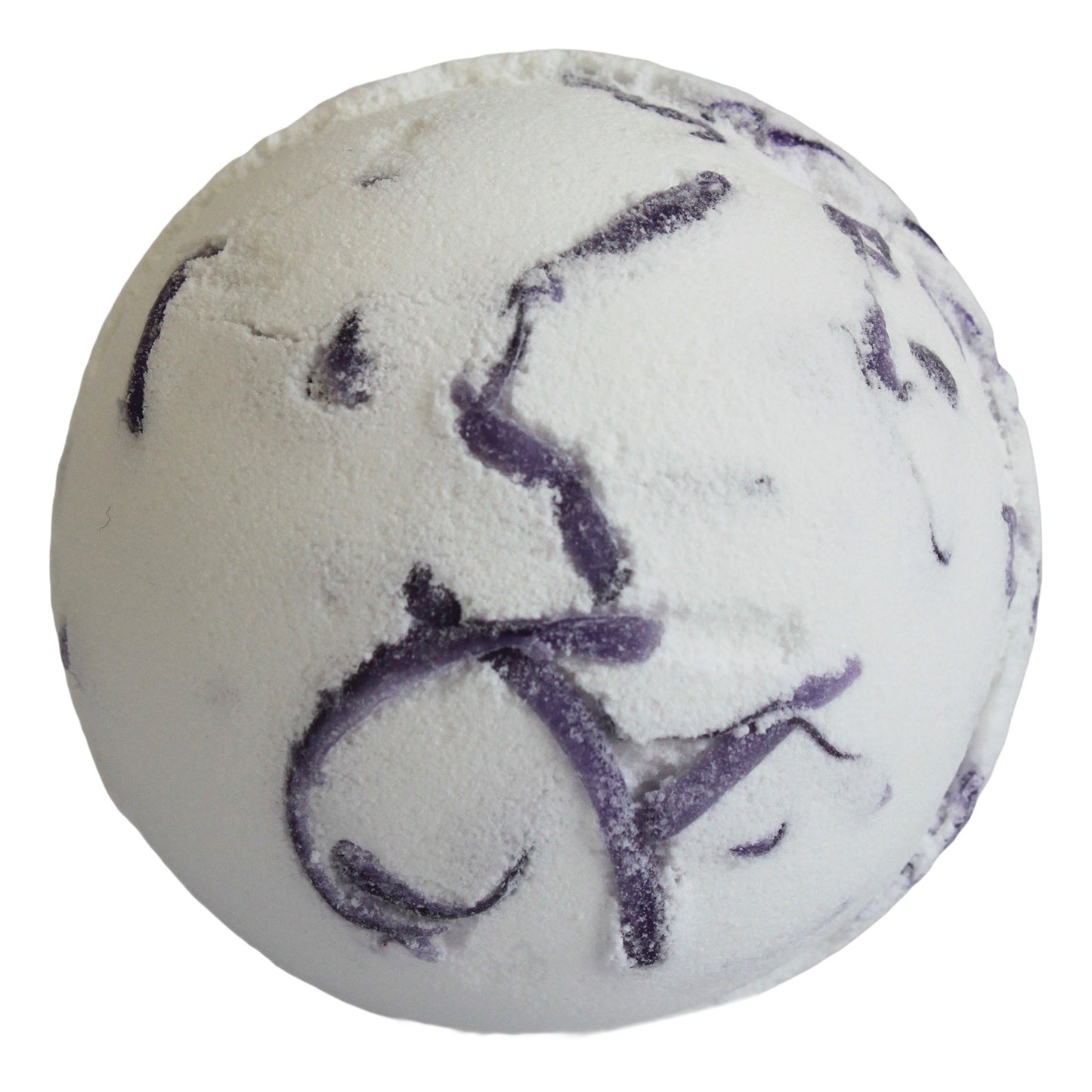 Tropical Paradise bath bomb with mangosteen scent, coconut butter, and foaming soap peelings for an exotic, skin-softening bath.