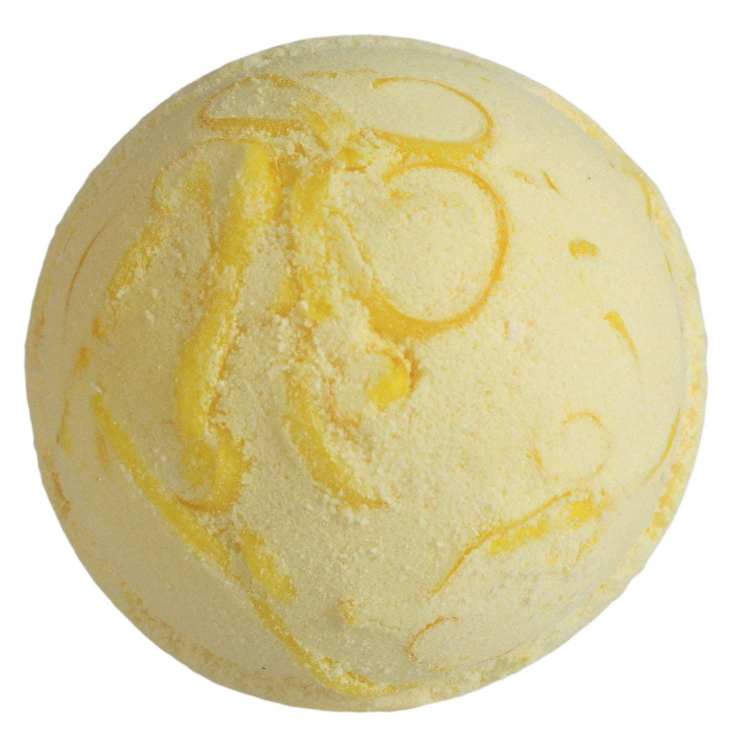 Tropical Paradise bath bomb with pineapple scent, coconut butter, and soap peelings for a refreshing, skin-softening soak.