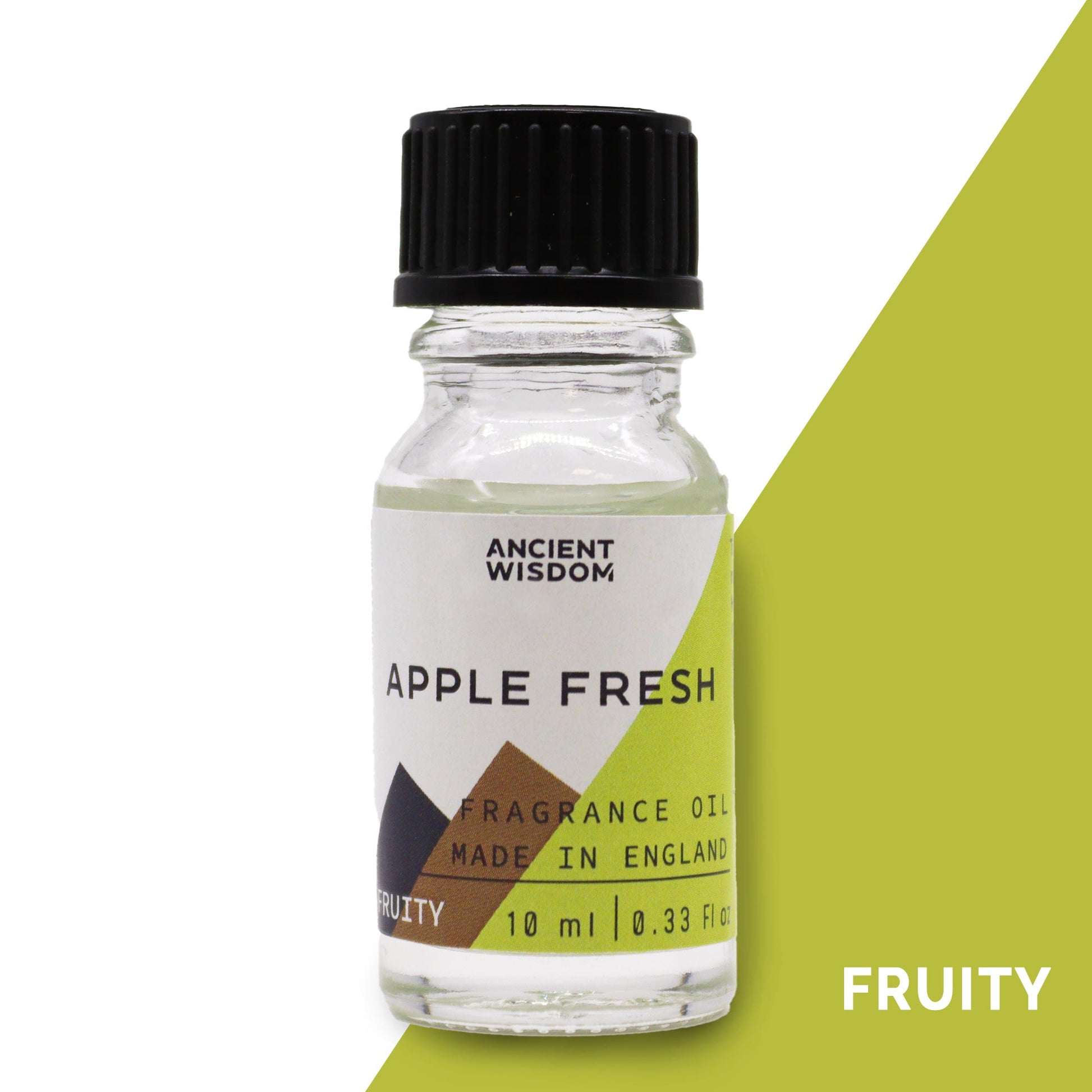 Fragrance Oil – Apple-Fresh (10ml) by Ancient Wisdom – crisp green apple aroma

