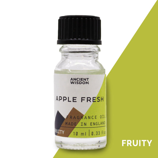 Fragrance Oil – Apple-Fresh (10ml) by Ancient Wisdom – crisp green apple aroma

