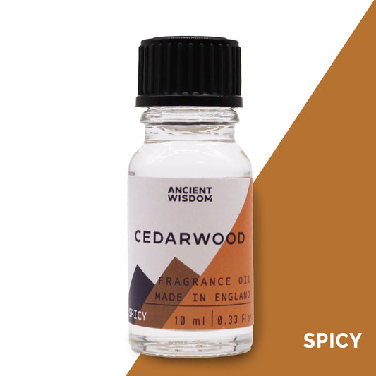 Fragrance Oil – Cedarwood (10ml) by Ancient Wisdom – earthy woody scent

