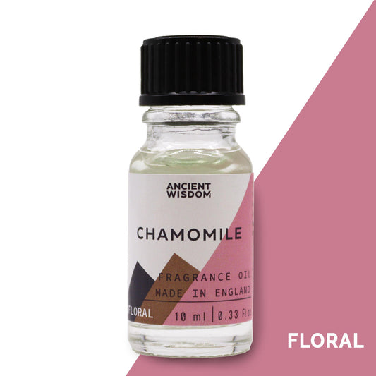Fragrance Oil – Chamomile (10ml) by Ancient Wisdom – gentle herbal calming scent

