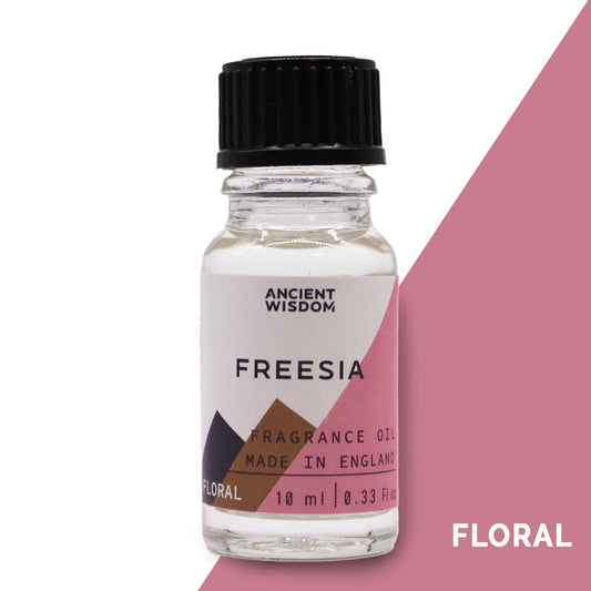 Fragrance Oil – Freesia (10ml) by Ancient Wisdom – soft sweet floral scent

