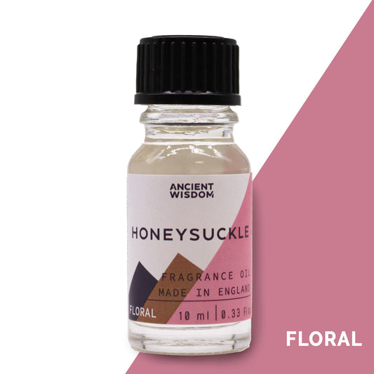Fragrance Oil – Honeysuckle (10ml) by Ancient Wisdom – sweet floral summer scent

