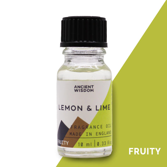Fragrance Oil – Lemon & Lime (10ml) by Ancient Wisdom – zesty citrus scent

