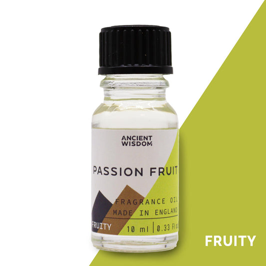 Fragrance Oil – Passion Fruit (10ml) by Ancient Wisdom – bold tropical passion fruit scent

