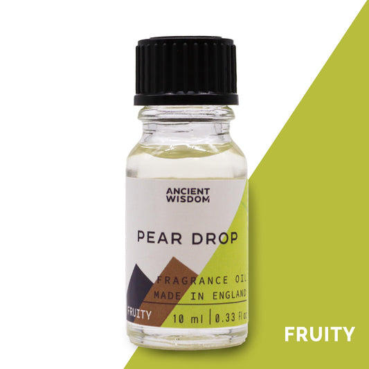Fragrance Oil – Pear Drop (10ml) by Ancient Wisdom – sweet candy pear scent

