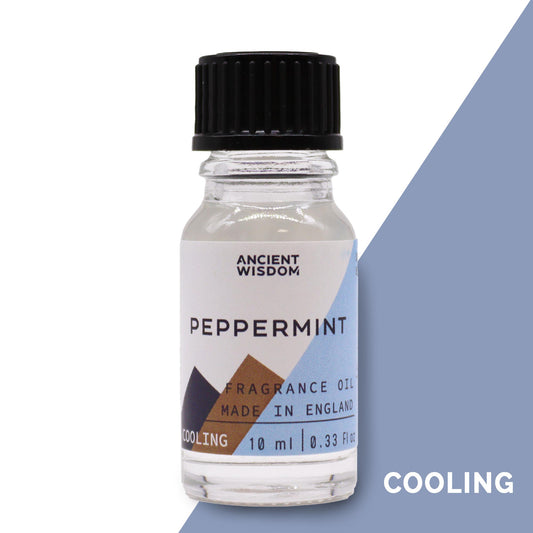 Fragrance Oil – Peppermint (10ml) by Ancient Wisdom – crisp and cool mint scent

