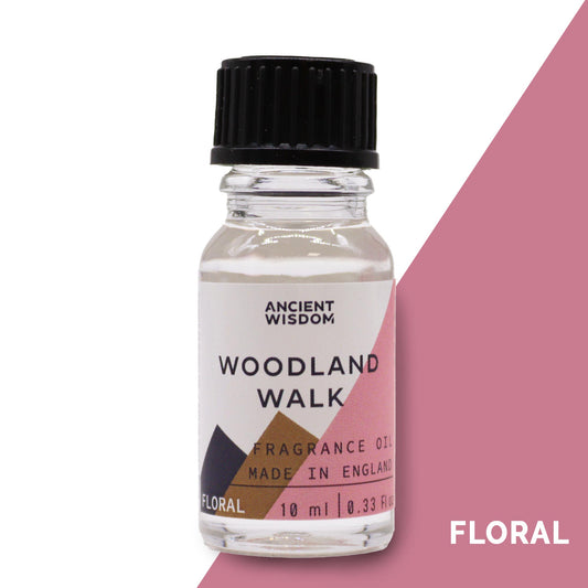 Fragrance Oil – Woodland Walk (10ml) by Ancient Wisdom – earthy mossy forest scent

