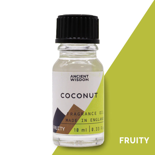 Fragrance Oil – Coconut (10ml) by Ancient Wisdom – smooth tropical coconut scent

